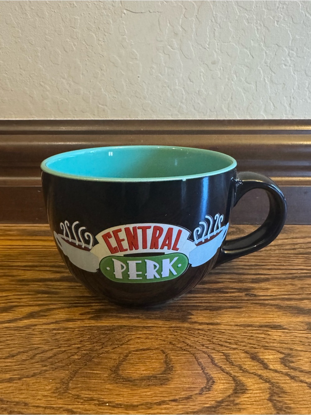 Friends TV Series Large Central Perk Coffee Black Green Cappuccino Mug 24 oz